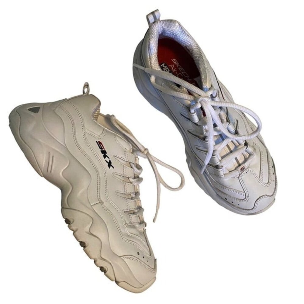 Skechers D’Lites 3.0 Grand Venture SKX White Millenium Chunky Sneakers Womens 8
